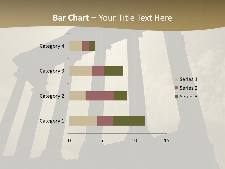 Architectural Structure In The Roman Forum Ruins, Rome, Italy. PowerPoint Template