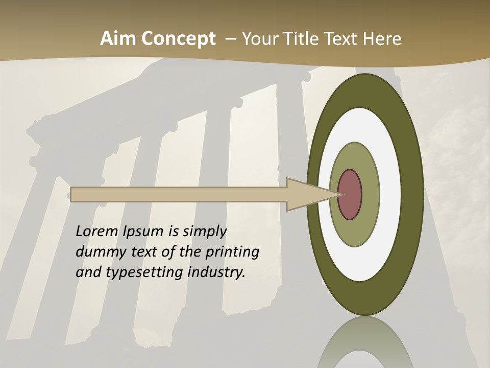 Architectural Structure In The Roman Forum Ruins, Rome, Italy. PowerPoint Template