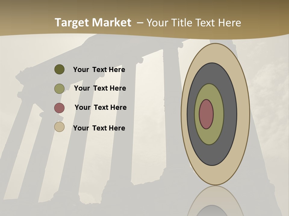 Architectural Structure In The Roman Forum Ruins, Rome, Italy. PowerPoint Template