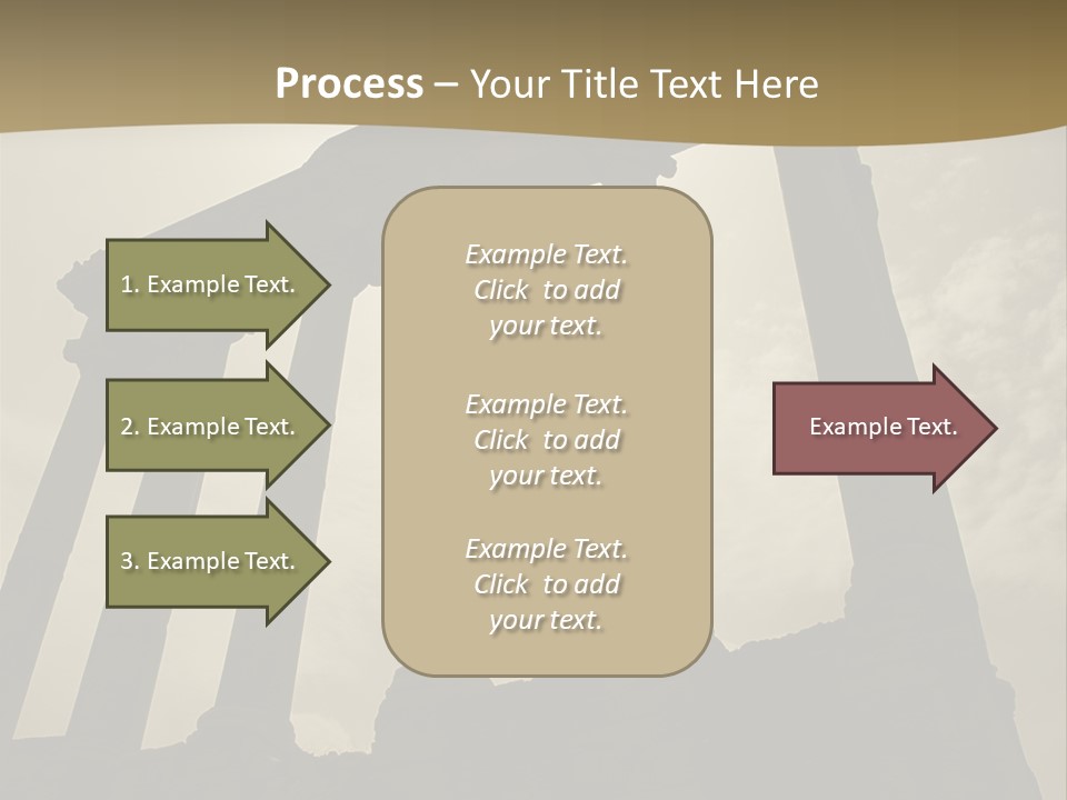 Architectural Structure In The Roman Forum Ruins, Rome, Italy. PowerPoint Template