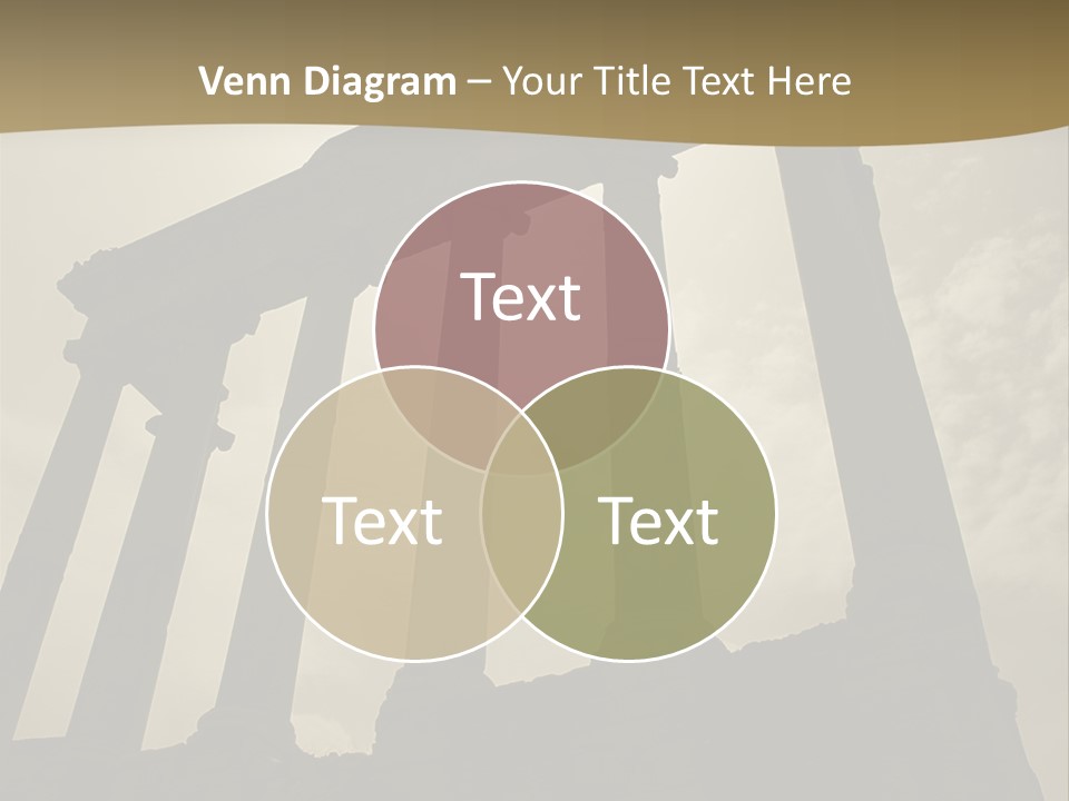 Architectural Structure In The Roman Forum Ruins, Rome, Italy. PowerPoint Template