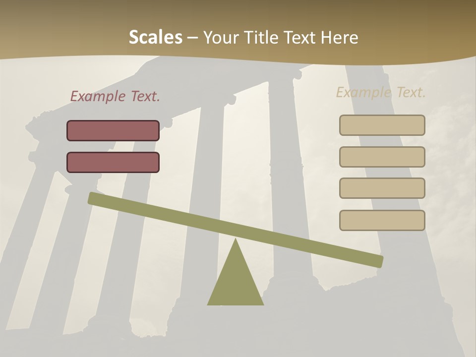 Architectural Structure In The Roman Forum Ruins, Rome, Italy. PowerPoint Template