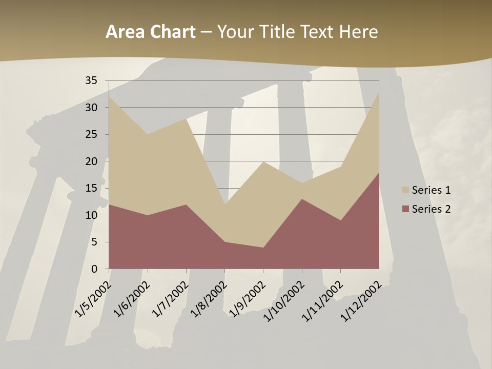 Architectural Structure In The Roman Forum Ruins, Rome, Italy. PowerPoint Template