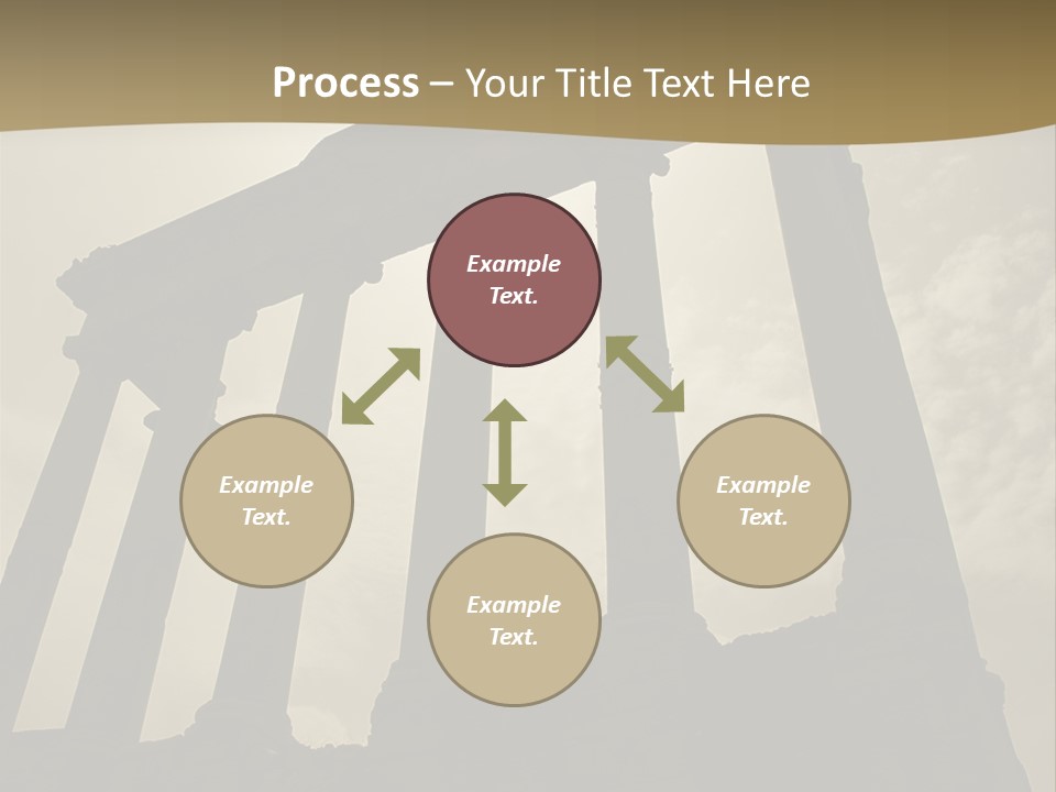 Architectural Structure In The Roman Forum Ruins, Rome, Italy. PowerPoint Template