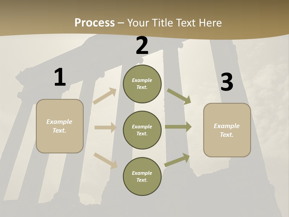 Architectural Structure In The Roman Forum Ruins, Rome, Italy. PowerPoint Template