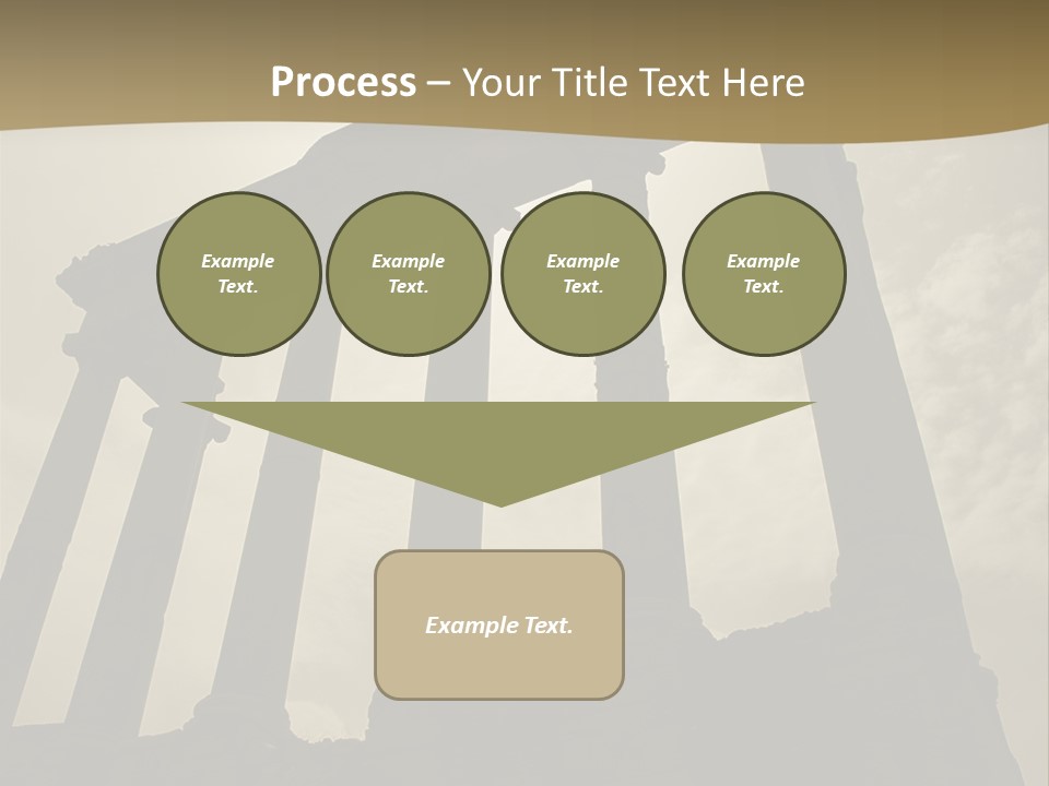 Architectural Structure In The Roman Forum Ruins, Rome, Italy. PowerPoint Template