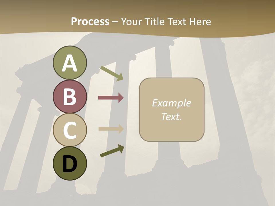 Architectural Structure In The Roman Forum Ruins, Rome, Italy. PowerPoint Template