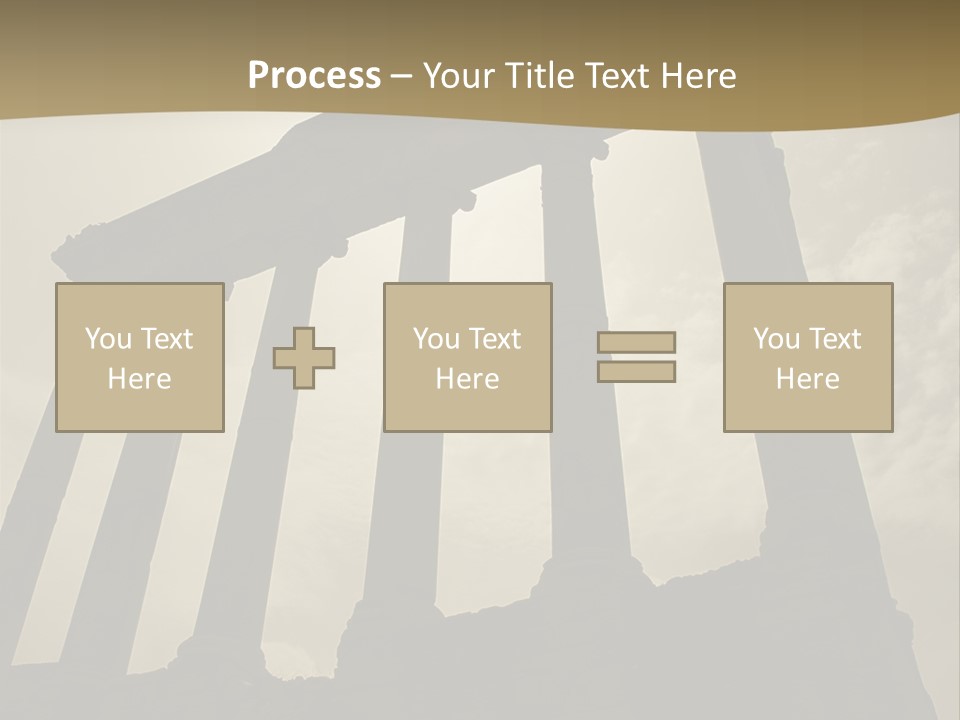 Architectural Structure In The Roman Forum Ruins, Rome, Italy. PowerPoint Template
