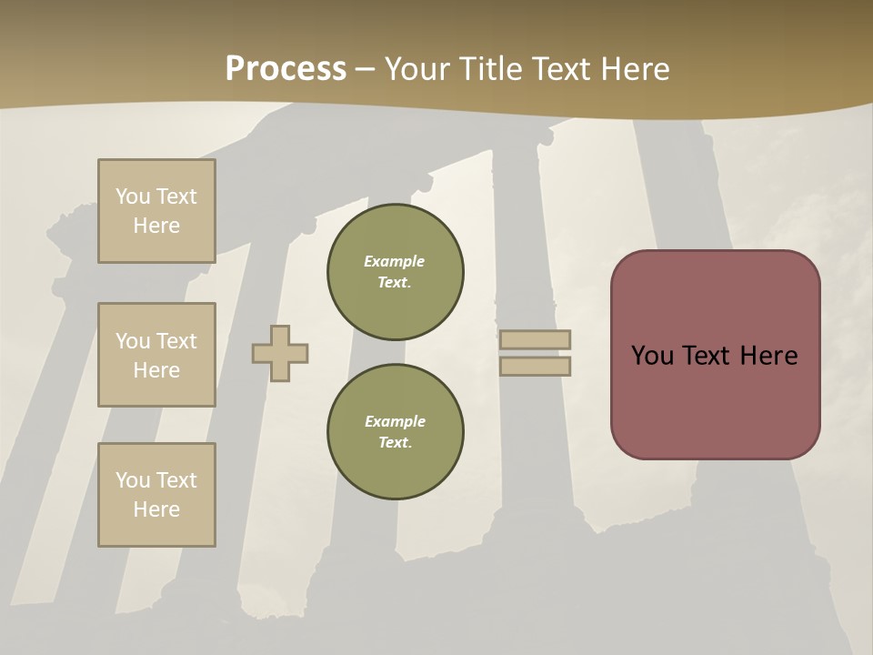 Architectural Structure In The Roman Forum Ruins, Rome, Italy. PowerPoint Template