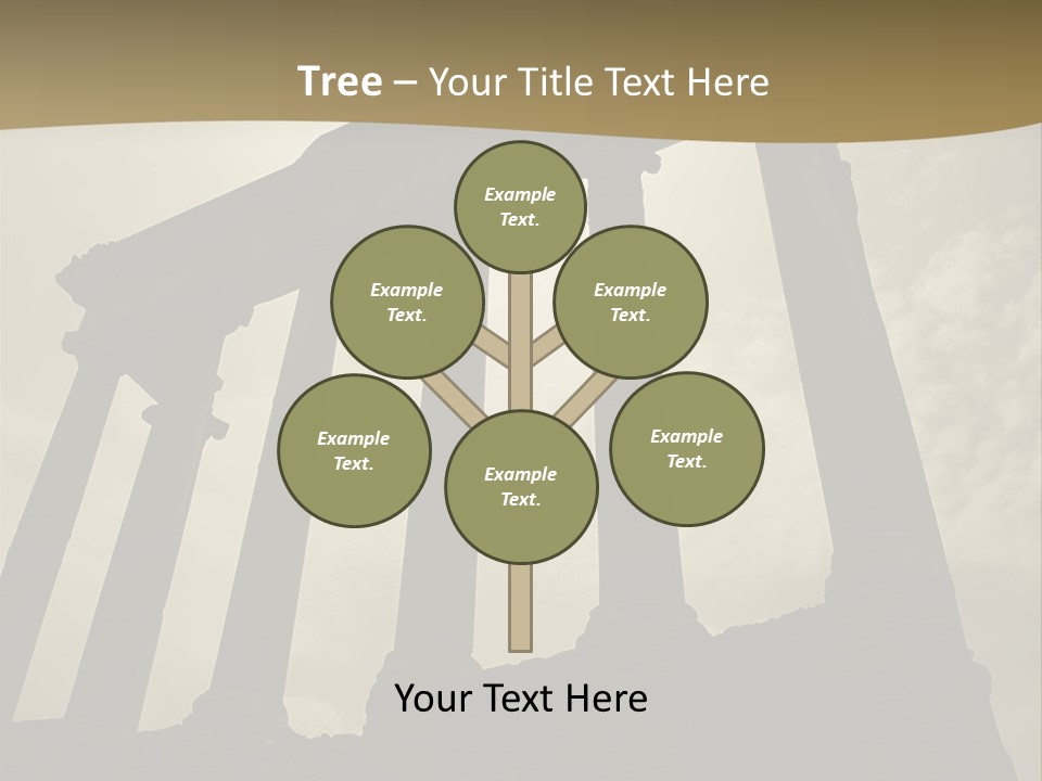 Architectural Structure In The Roman Forum Ruins, Rome, Italy. PowerPoint Template