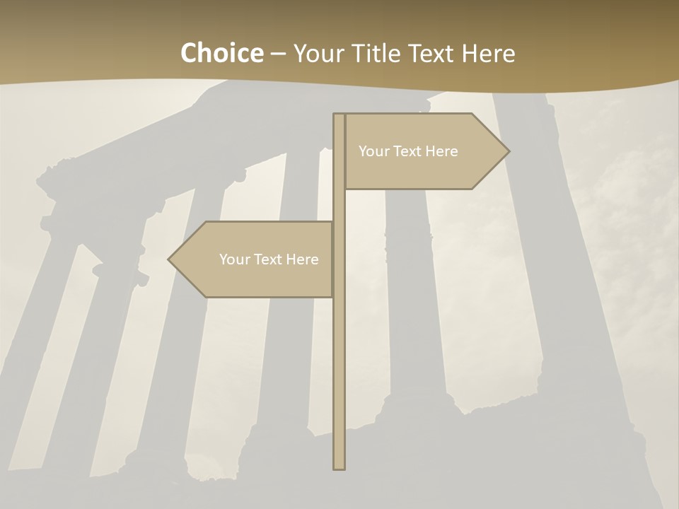 Architectural Structure In The Roman Forum Ruins, Rome, Italy. PowerPoint Template