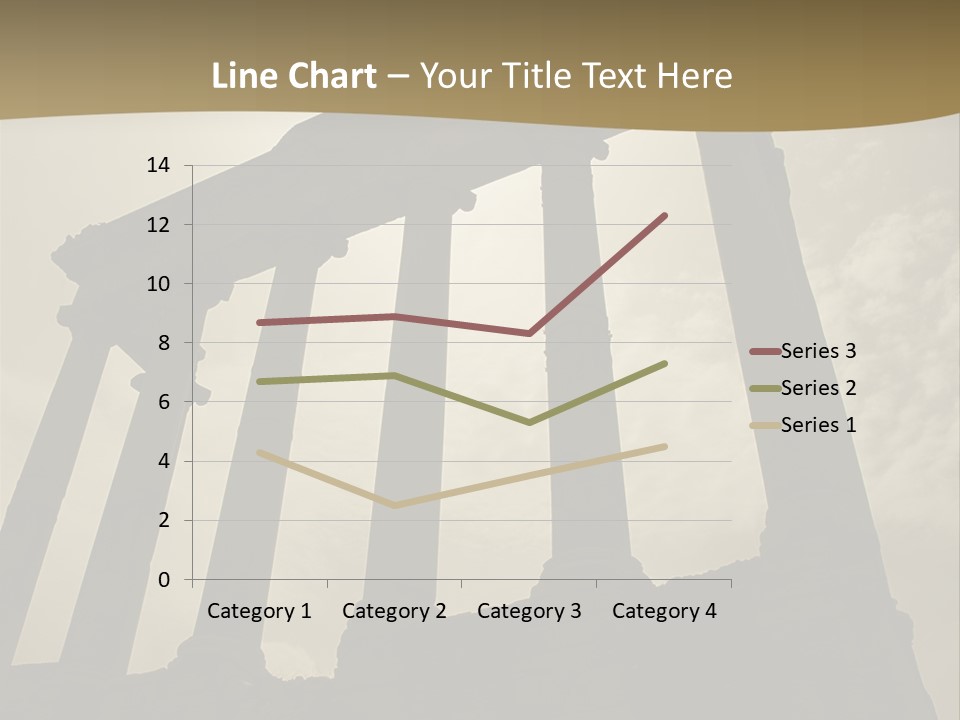 Architectural Structure In The Roman Forum Ruins, Rome, Italy. PowerPoint Template