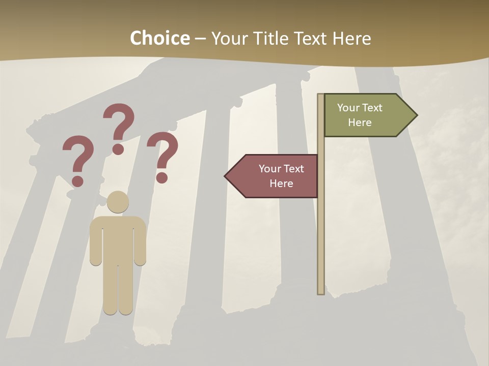 Architectural Structure In The Roman Forum Ruins, Rome, Italy. PowerPoint Template
