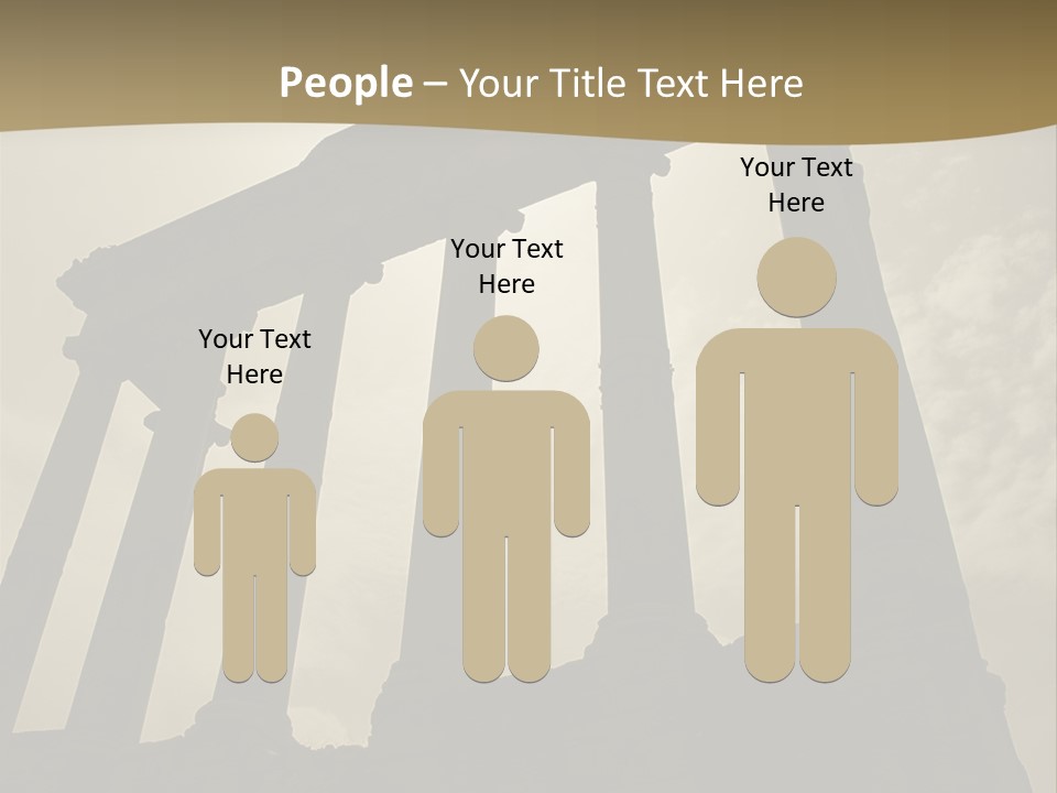 Architectural Structure In The Roman Forum Ruins, Rome, Italy. PowerPoint Template