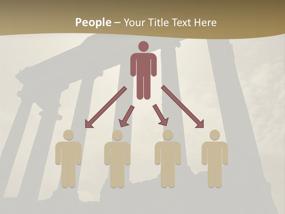 Architectural Structure In The Roman Forum Ruins, Rome, Italy. PowerPoint Template