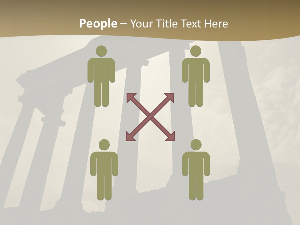 Architectural Structure In The Roman Forum Ruins, Rome, Italy. PowerPoint Template