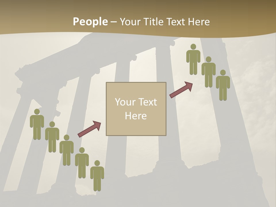 Architectural Structure In The Roman Forum Ruins, Rome, Italy. PowerPoint Template