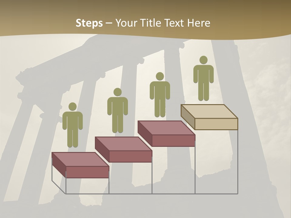 Architectural Structure In The Roman Forum Ruins, Rome, Italy. PowerPoint Template