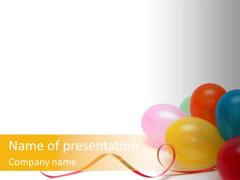 Plenty Of Colorful Balloons On A White Background PowerPoint Template