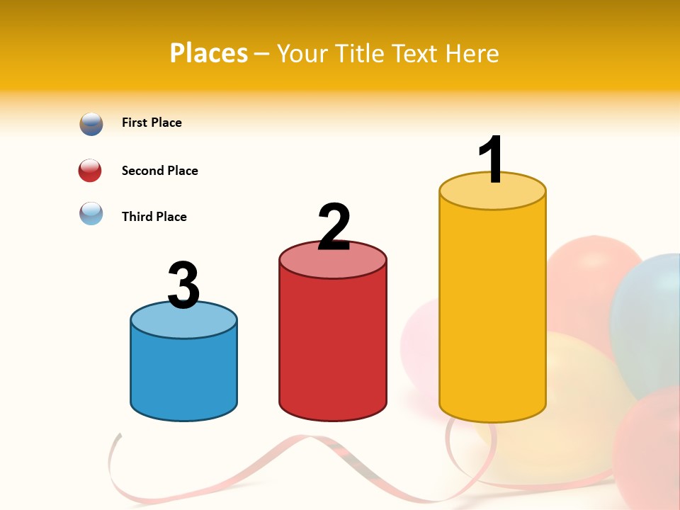 Plenty Of Colorful Balloons On A White Background PowerPoint Template