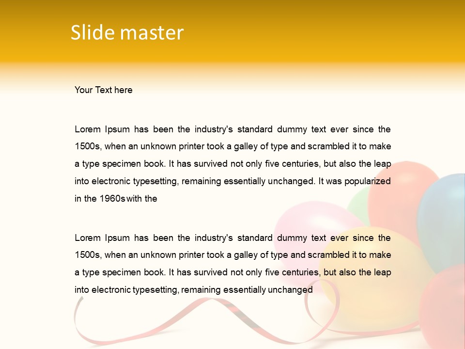 Plenty Of Colorful Balloons On A White Background PowerPoint Template