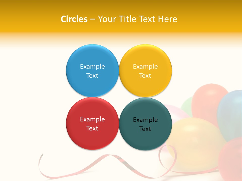 Plenty Of Colorful Balloons On A White Background PowerPoint Template