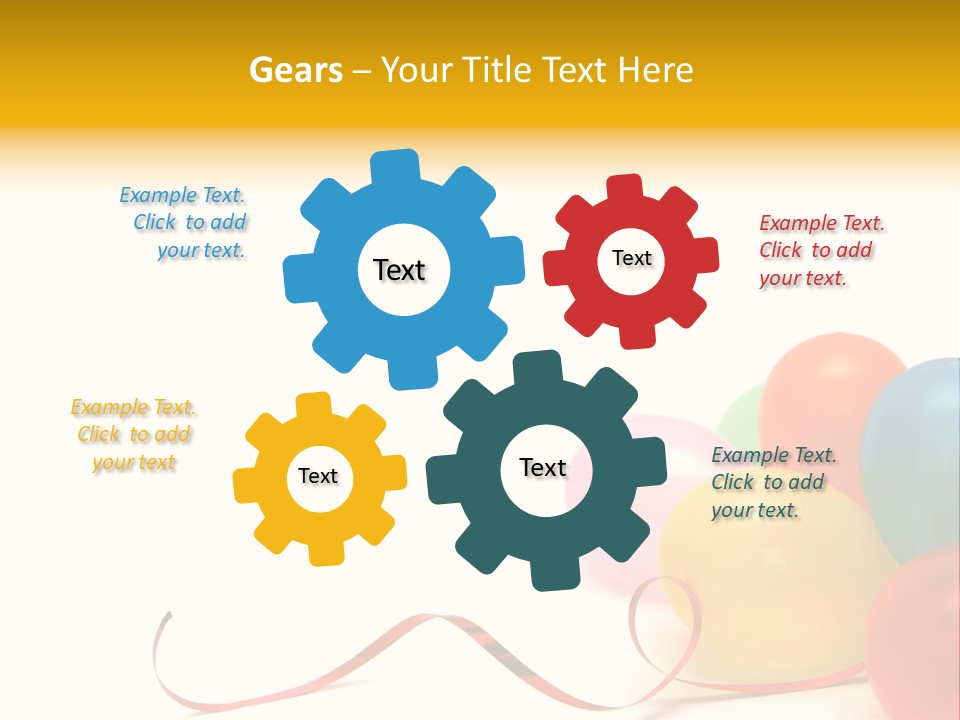 Plenty Of Colorful Balloons On A White Background PowerPoint Template