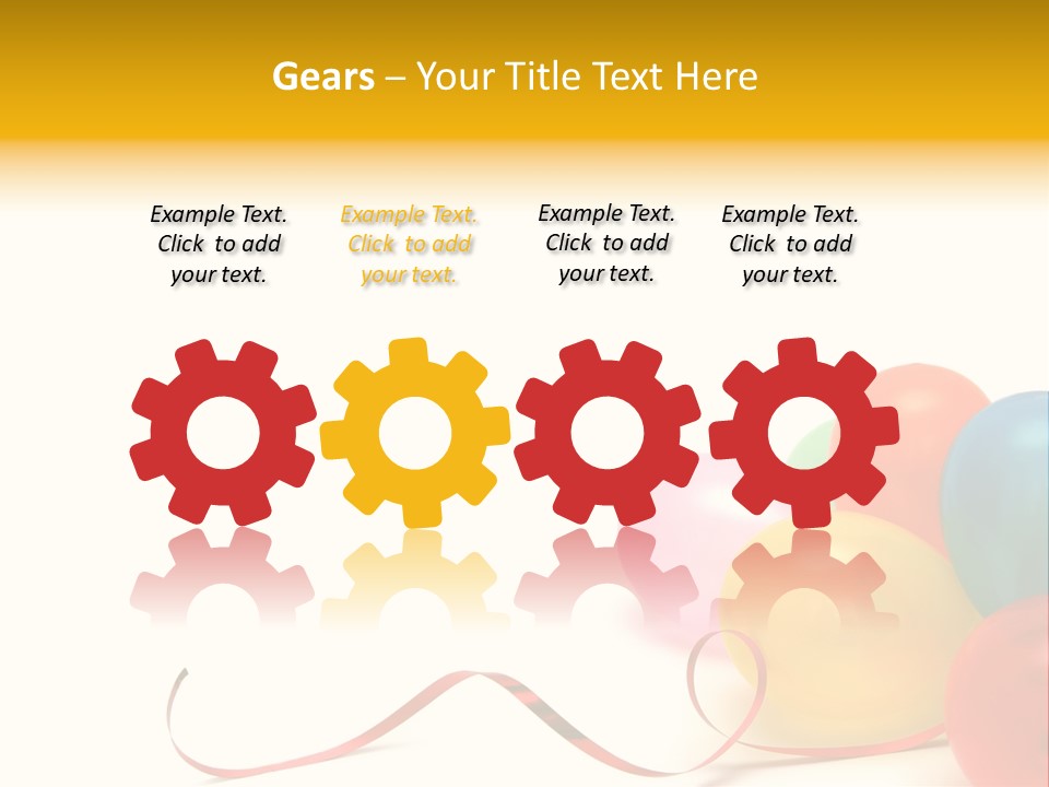 Plenty Of Colorful Balloons On A White Background PowerPoint Template