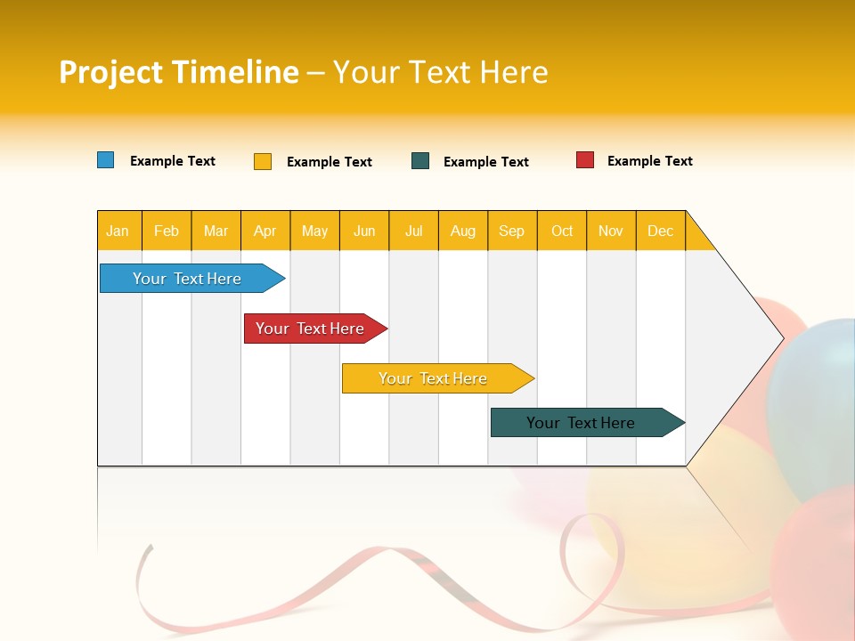 Plenty Of Colorful Balloons On A White Background PowerPoint Template