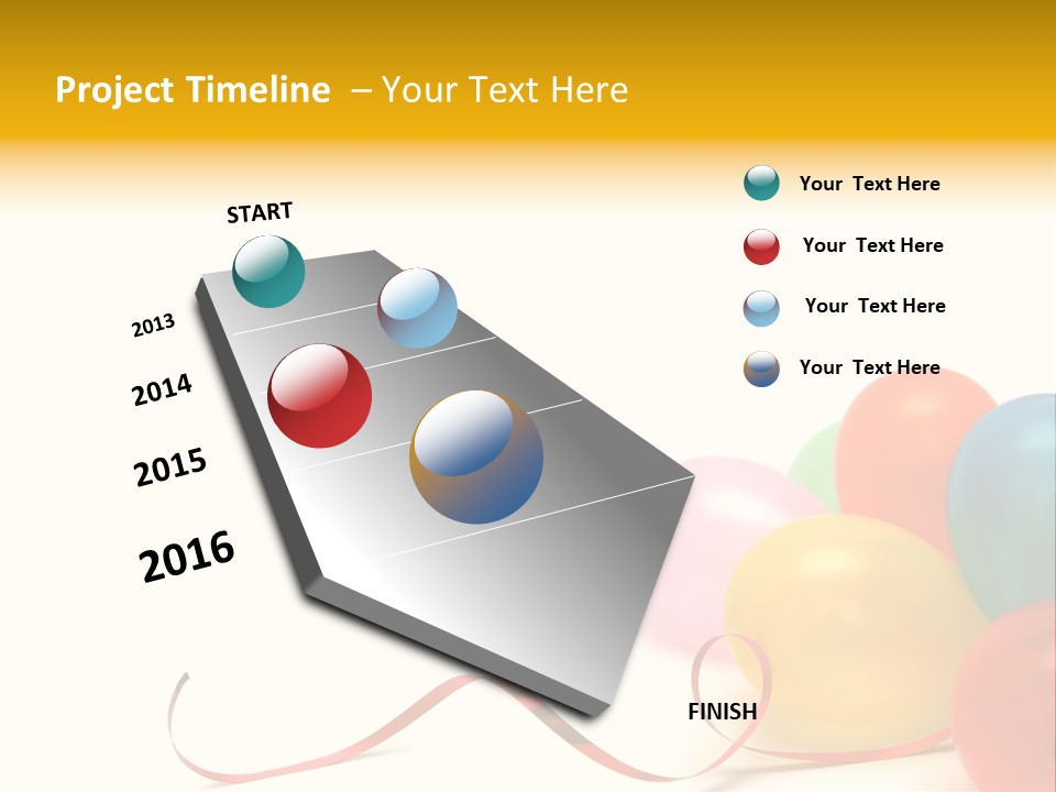 Plenty Of Colorful Balloons On A White Background PowerPoint Template