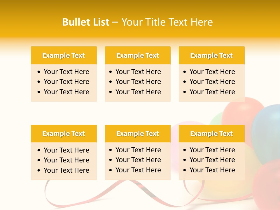 Plenty Of Colorful Balloons On A White Background PowerPoint Template