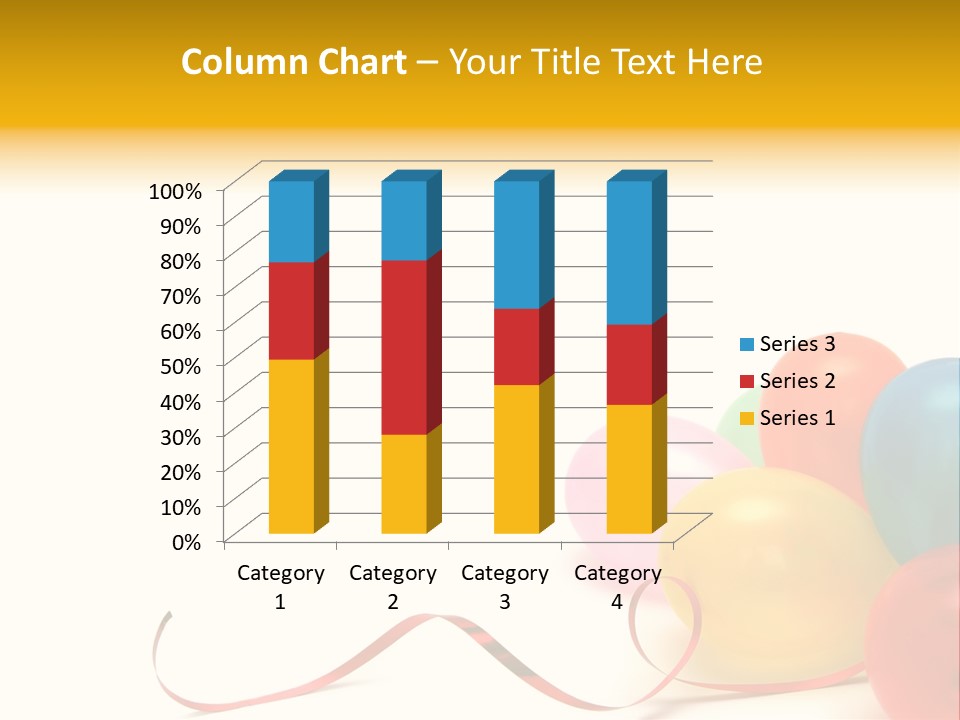 Plenty Of Colorful Balloons On A White Background PowerPoint Template