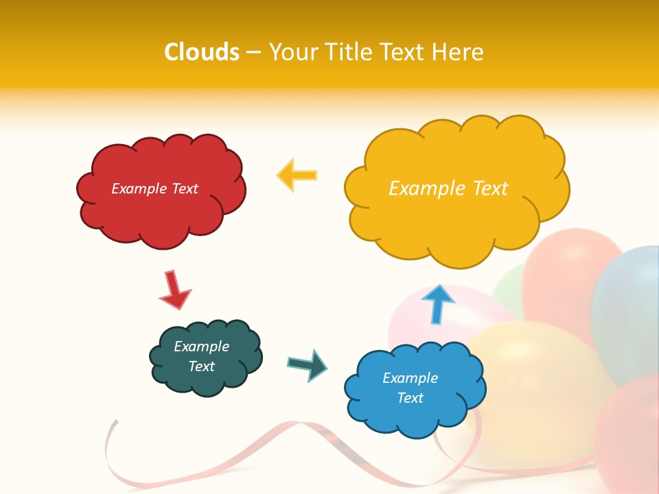 Plenty Of Colorful Balloons On A White Background PowerPoint Template