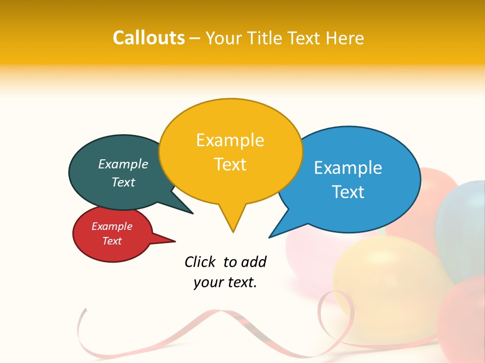 Plenty Of Colorful Balloons On A White Background PowerPoint Template