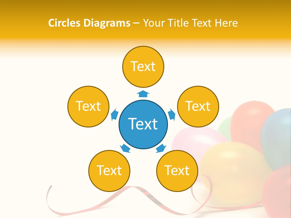 Plenty Of Colorful Balloons On A White Background PowerPoint Template