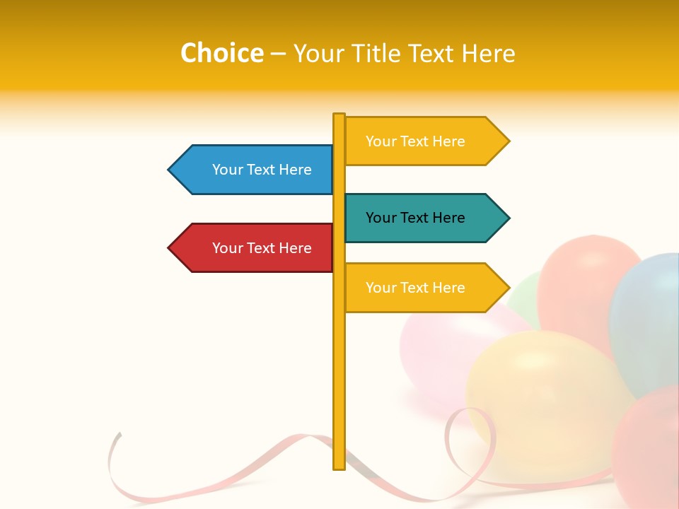 Plenty Of Colorful Balloons On A White Background PowerPoint Template