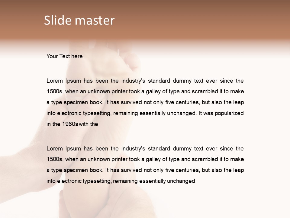 A Person Holding The Foot Of Another Person PowerPoint Template