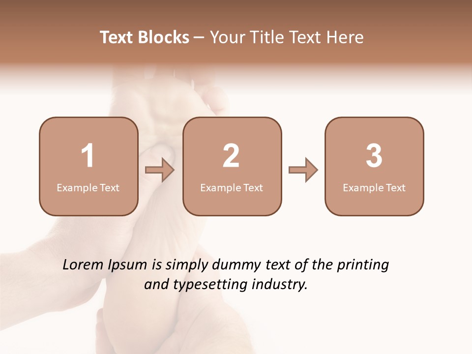 A Person Holding The Foot Of Another Person PowerPoint Template