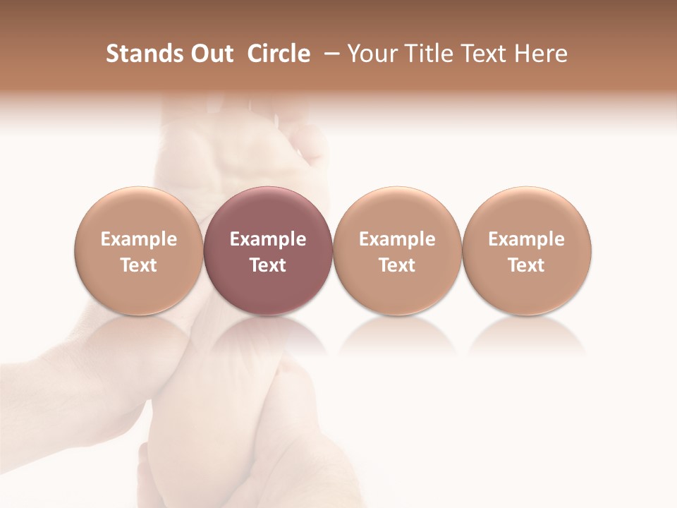 A Person Holding The Foot Of Another Person PowerPoint Template