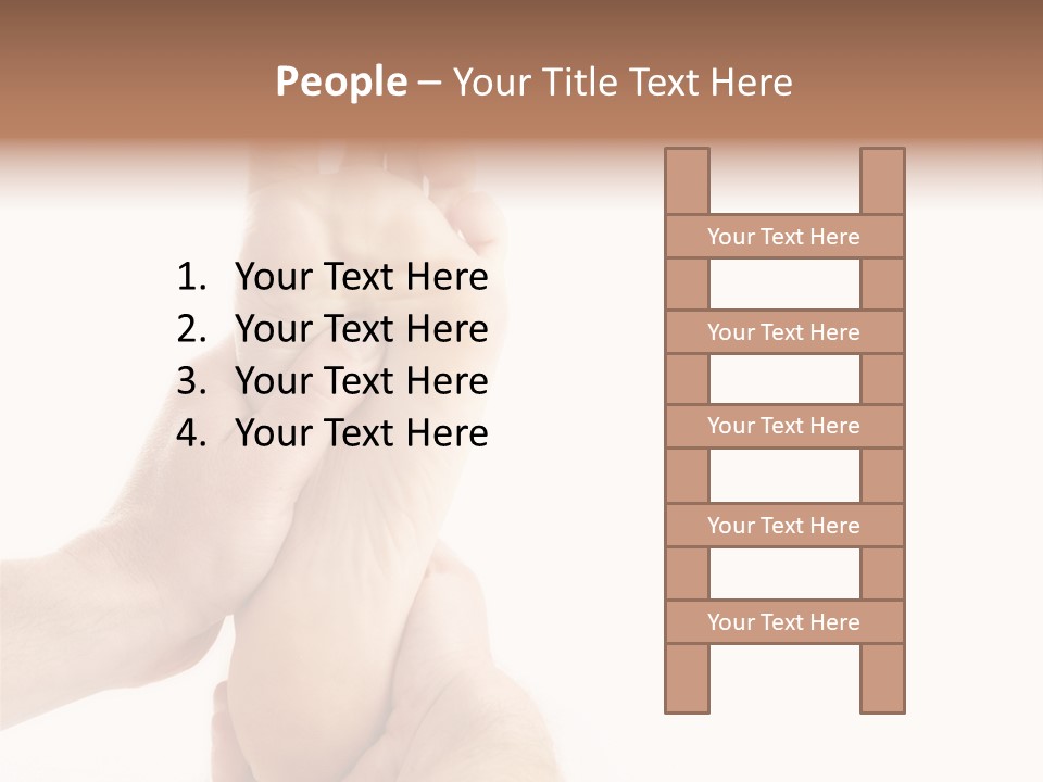 A Person Holding The Foot Of Another Person PowerPoint Template