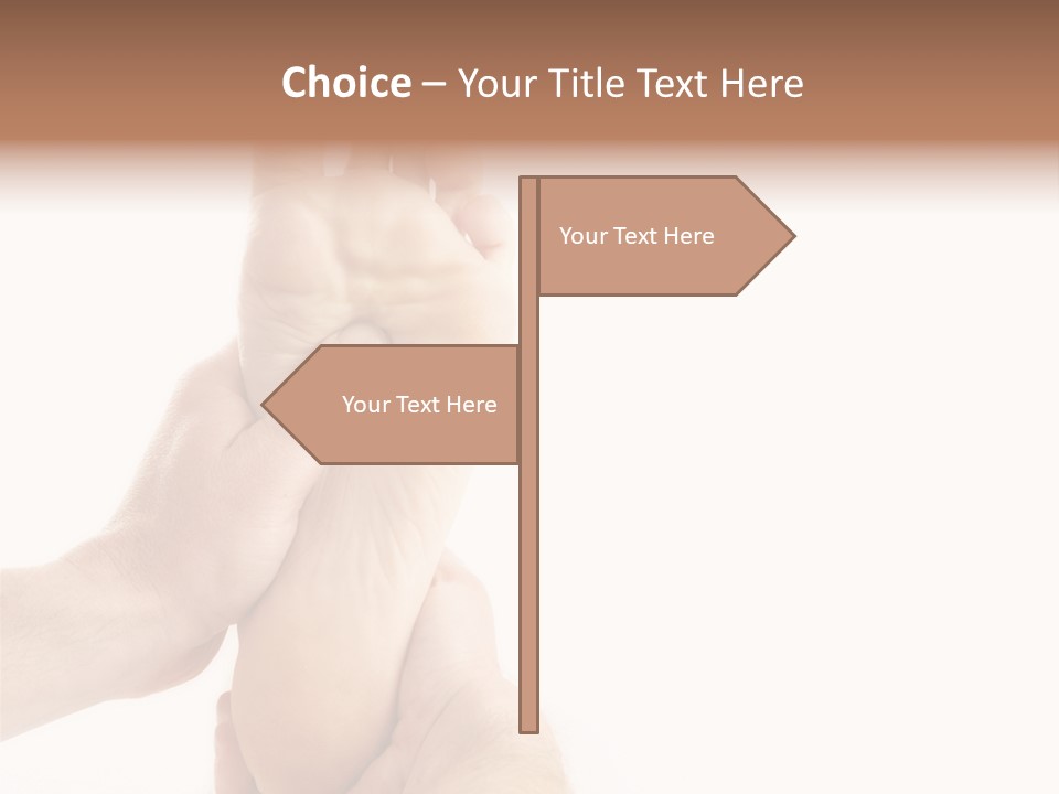 A Person Holding The Foot Of Another Person PowerPoint Template