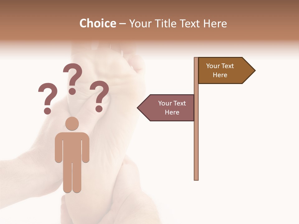 A Person Holding The Foot Of Another Person PowerPoint Template