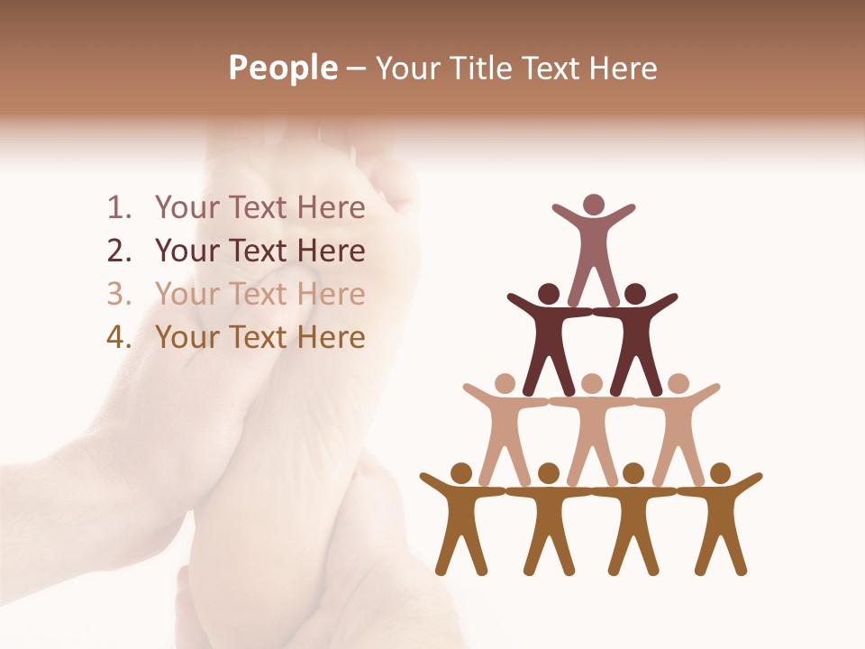 A Person Holding The Foot Of Another Person PowerPoint Template
