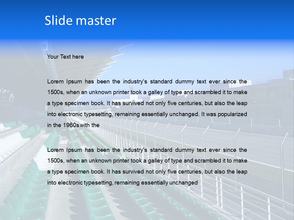 The Grand Stand Of Sepang International Circuit, Malaysia PowerPoint Template