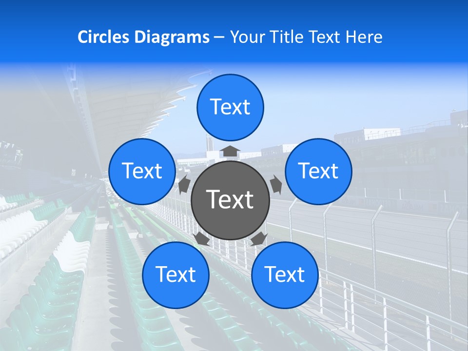 The Grand Stand Of Sepang International Circuit, Malaysia PowerPoint Template