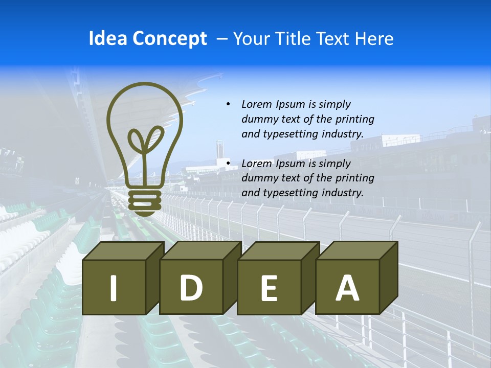 The Grand Stand Of Sepang International Circuit, Malaysia PowerPoint Template