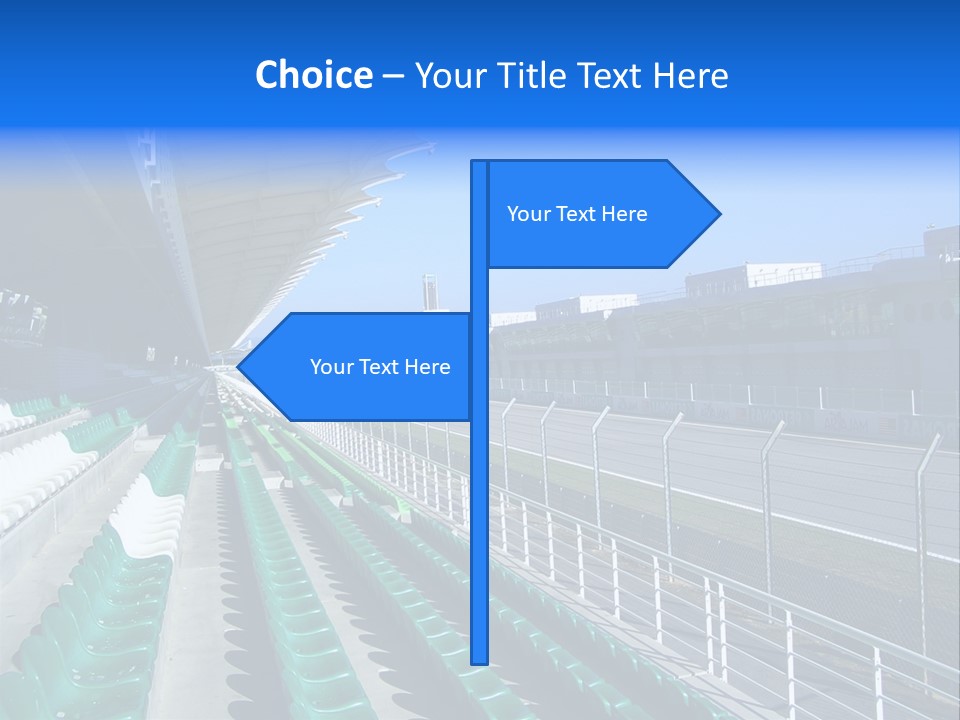 The Grand Stand Of Sepang International Circuit, Malaysia PowerPoint Template