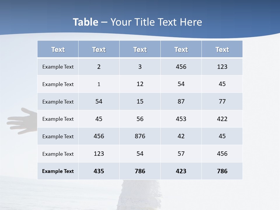 Young Asian Female At Beach Throwing Her Arms Back Behind Her. PowerPoint Template