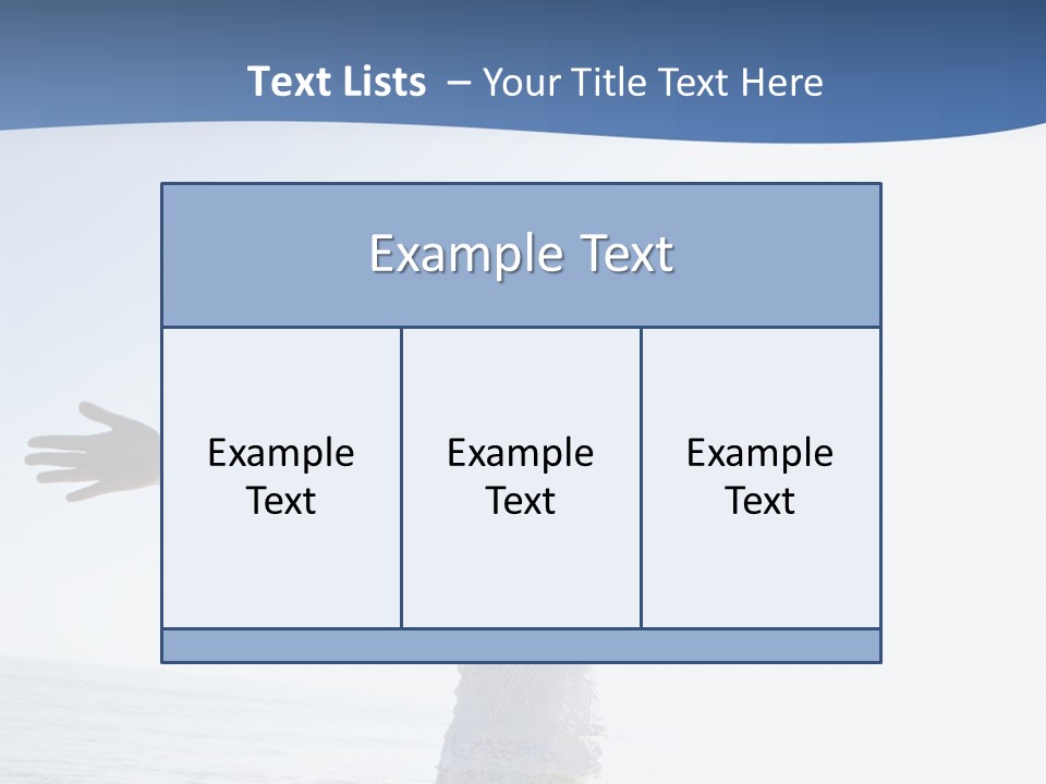 Young Asian Female At Beach Throwing Her Arms Back Behind Her. PowerPoint Template