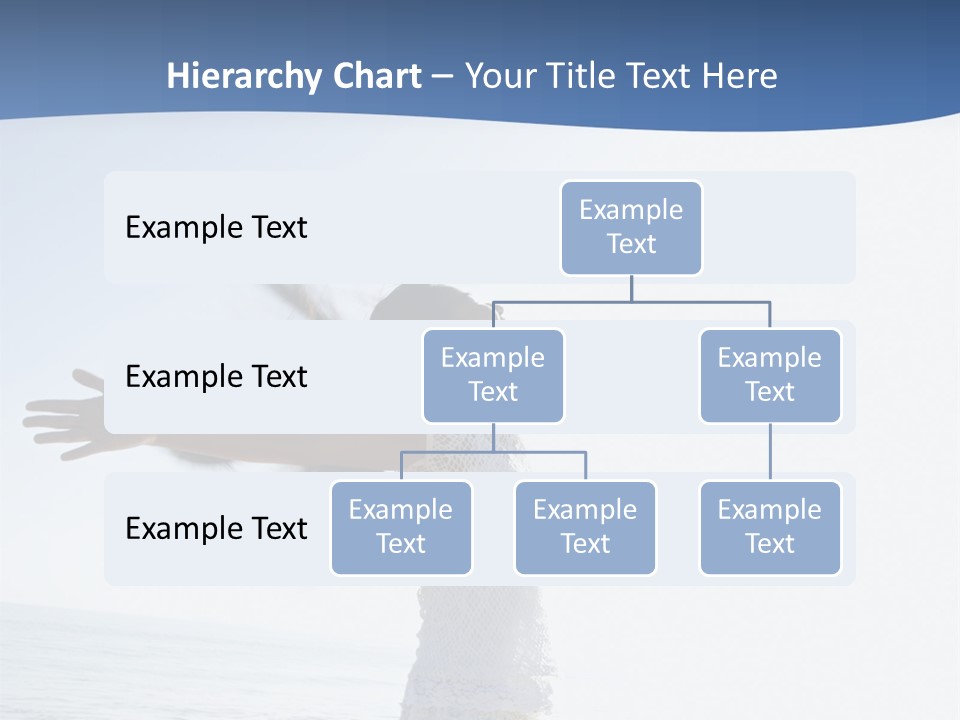 Young Asian Female At Beach Throwing Her Arms Back Behind Her. PowerPoint Template